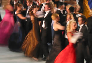 Dancing at school prom