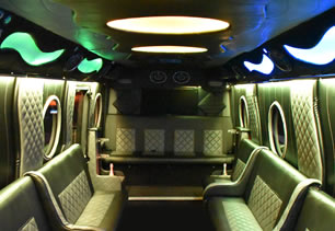 Inside party bus