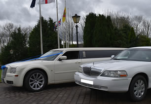 Two limousines at event