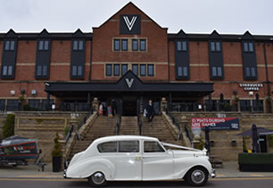 Wedding car at Village Hotel in Bury