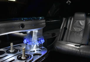 Inside limo